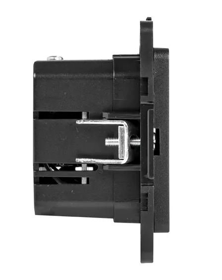 Стокгольм Механизм розетки USB 2-местной 2,1А винтовые клеммы черный (EZR16-028-10-2USB)
