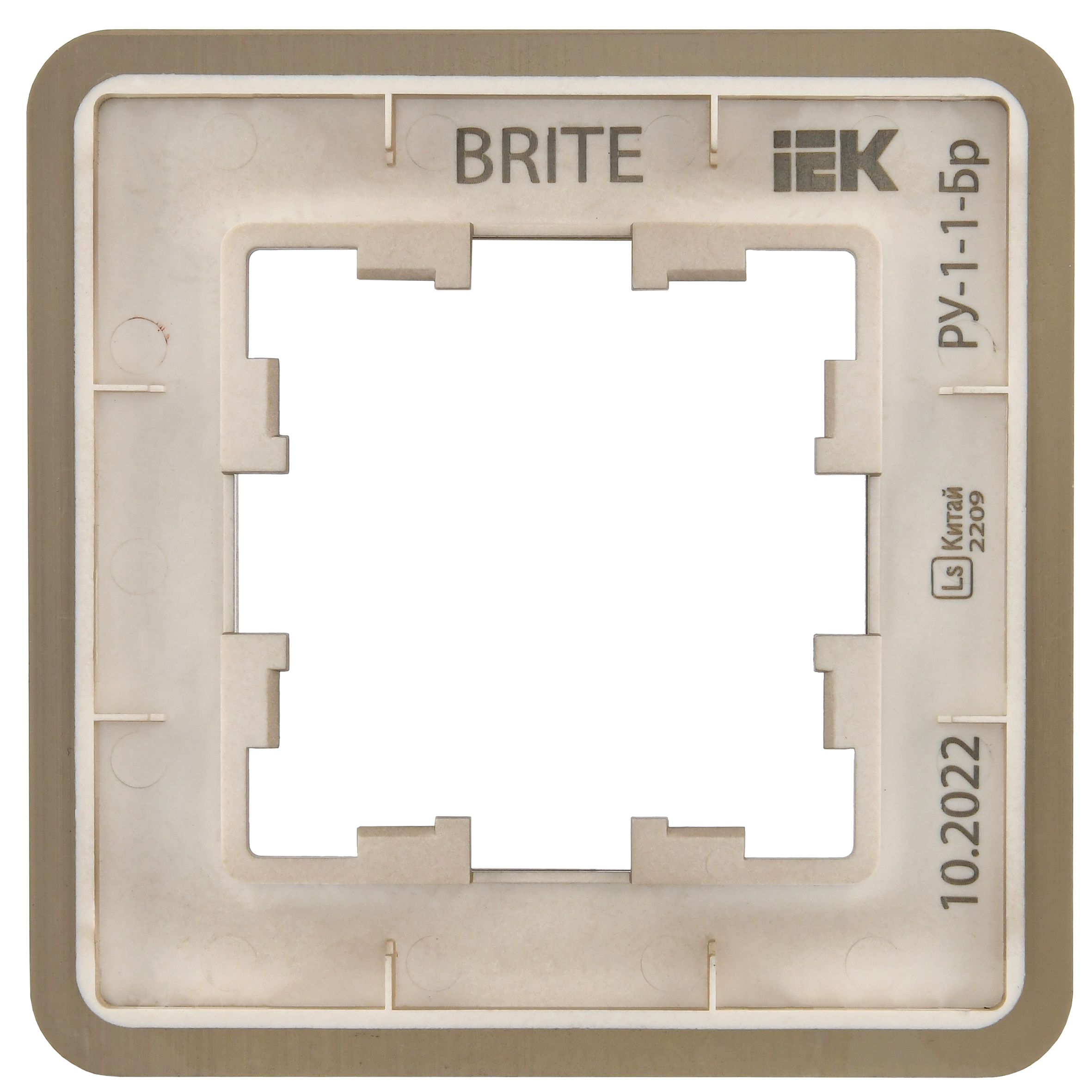 Рамка 1-местная РУ-1-1-Бр металл латунь RE BRITE (BR-M12-M-01-K49)