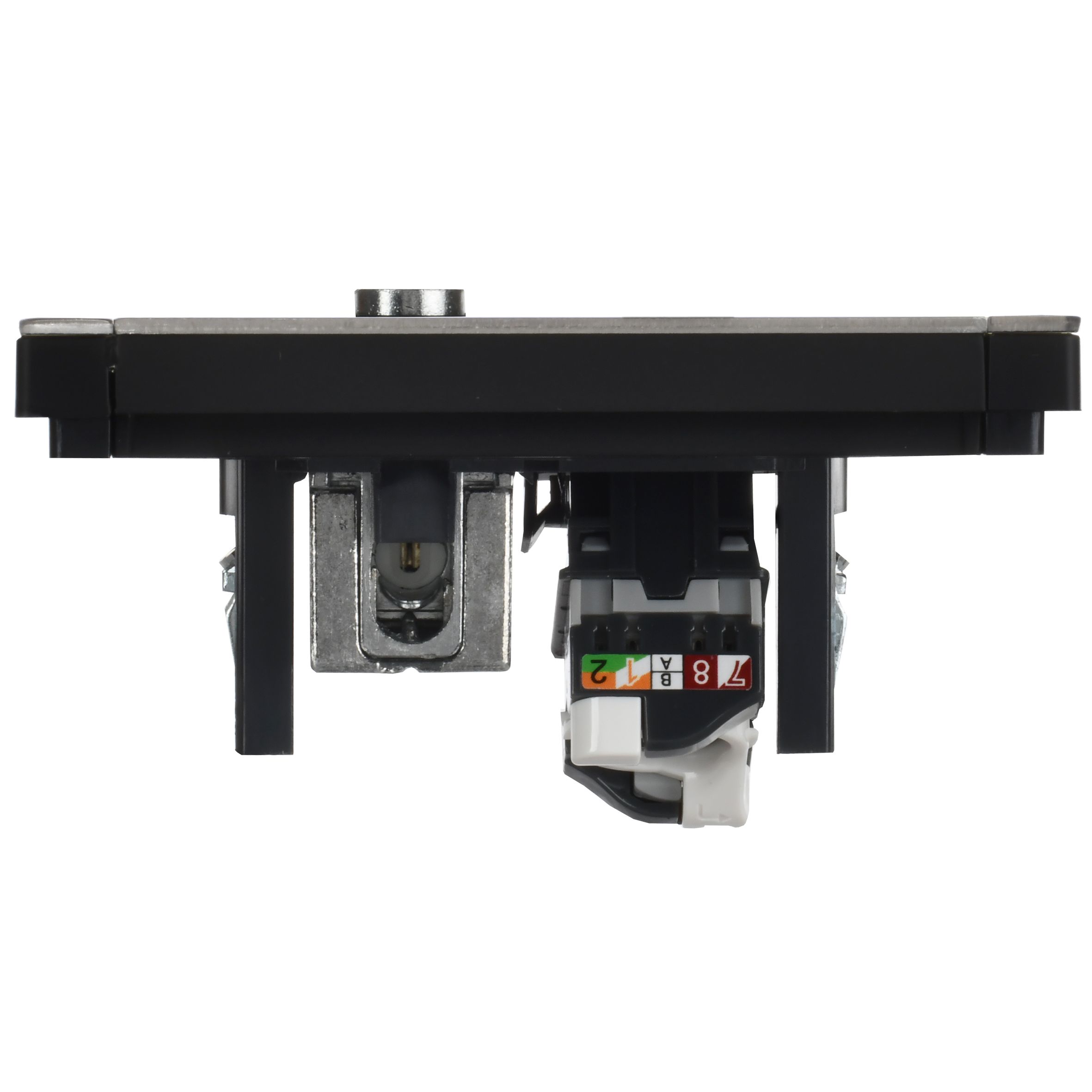 FORTE&PIANO Розетка двойная TV+RJ45 кат.5E FP736M скрытой установки металл никель (FP-AK20-1-M-K50)