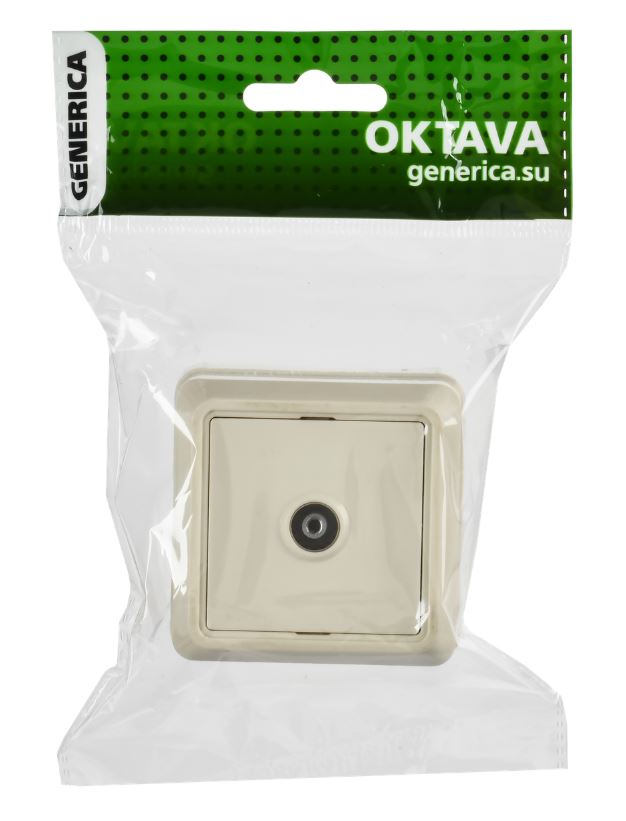 Розетка TV OKTAVA РТВ20-ОКм открытой установки кремовый (EAO10-K33-DC)