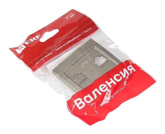 Валенсия Лицевая панель розетки Phone 1-местная кашемир (EST01-L-034-40)