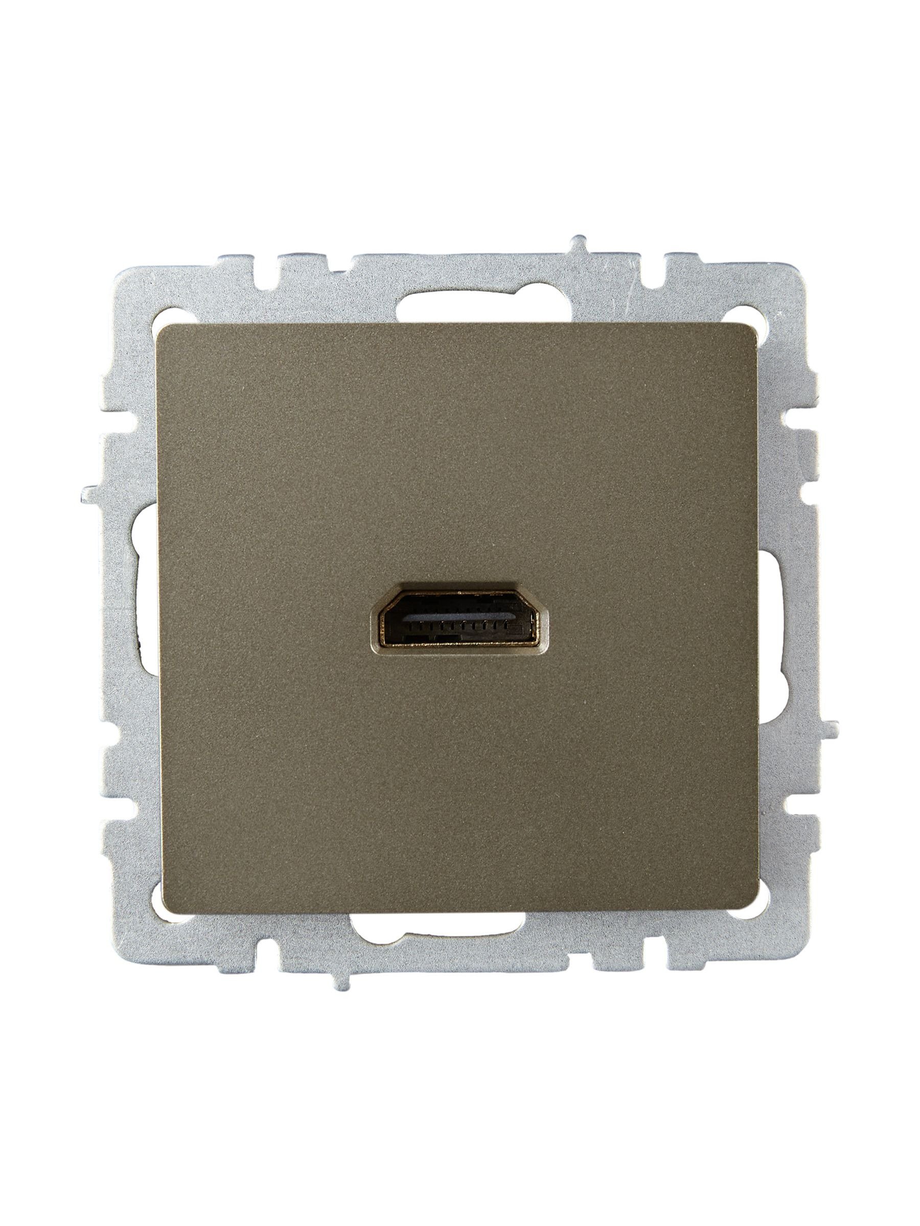 Розетка HDMI BRITE РHDMI-0-БрШ шампань (BR-H10-K37)