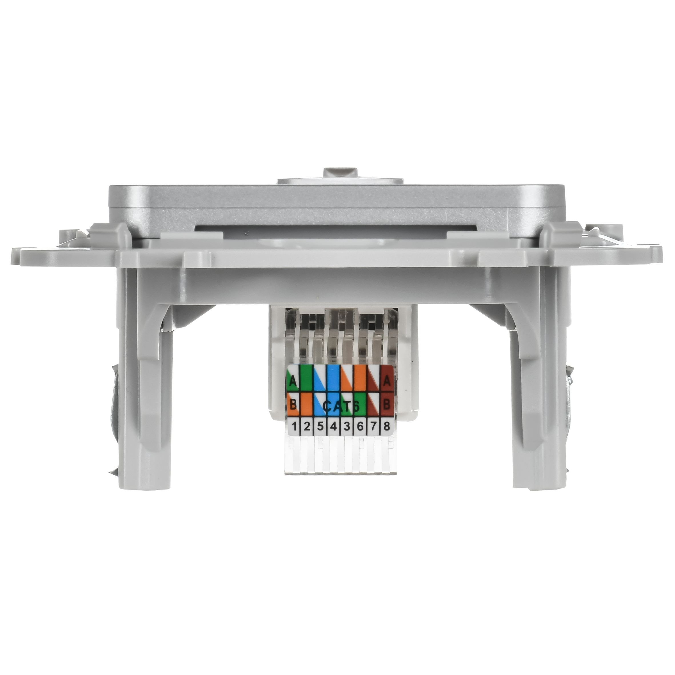 FLITE Розетка компьютерная RJ45 кат 6 UTP РК6-1-0-ФлА скрытой установки алюминий (FI-K12-2-K47)