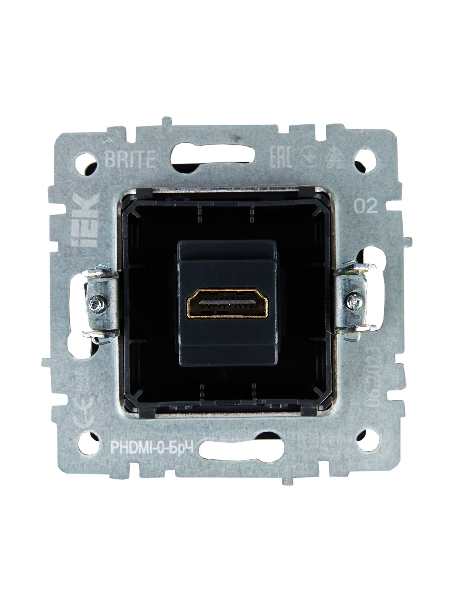 Розетка HDMI BRITE РHDMI-0-БрЧ черный (BR-H10-K02)