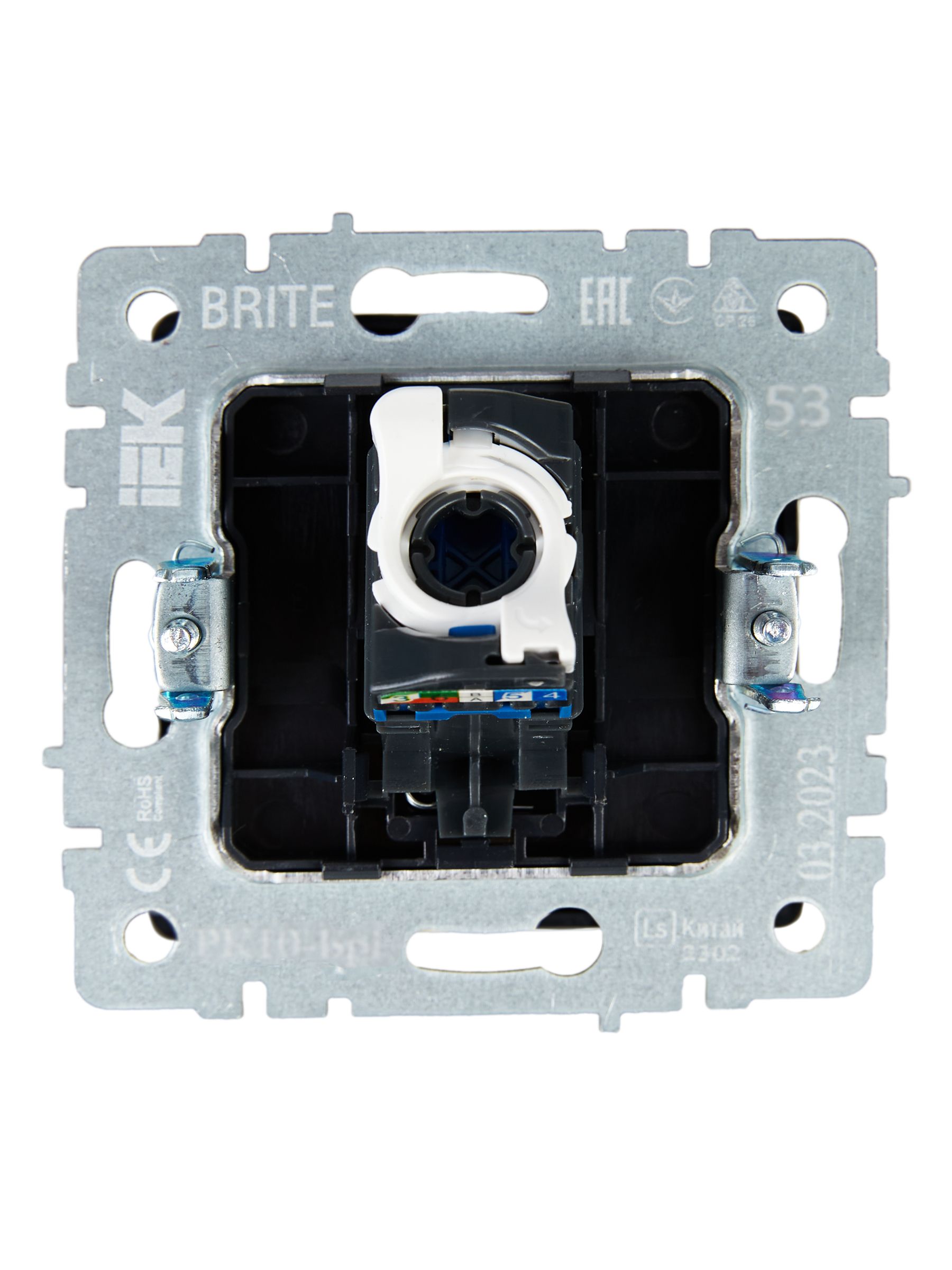 Розетка компьютерная RJ45 BRITE кат.5E РК10-БрГ скрытой установки графит (BR-K10-1-K53)