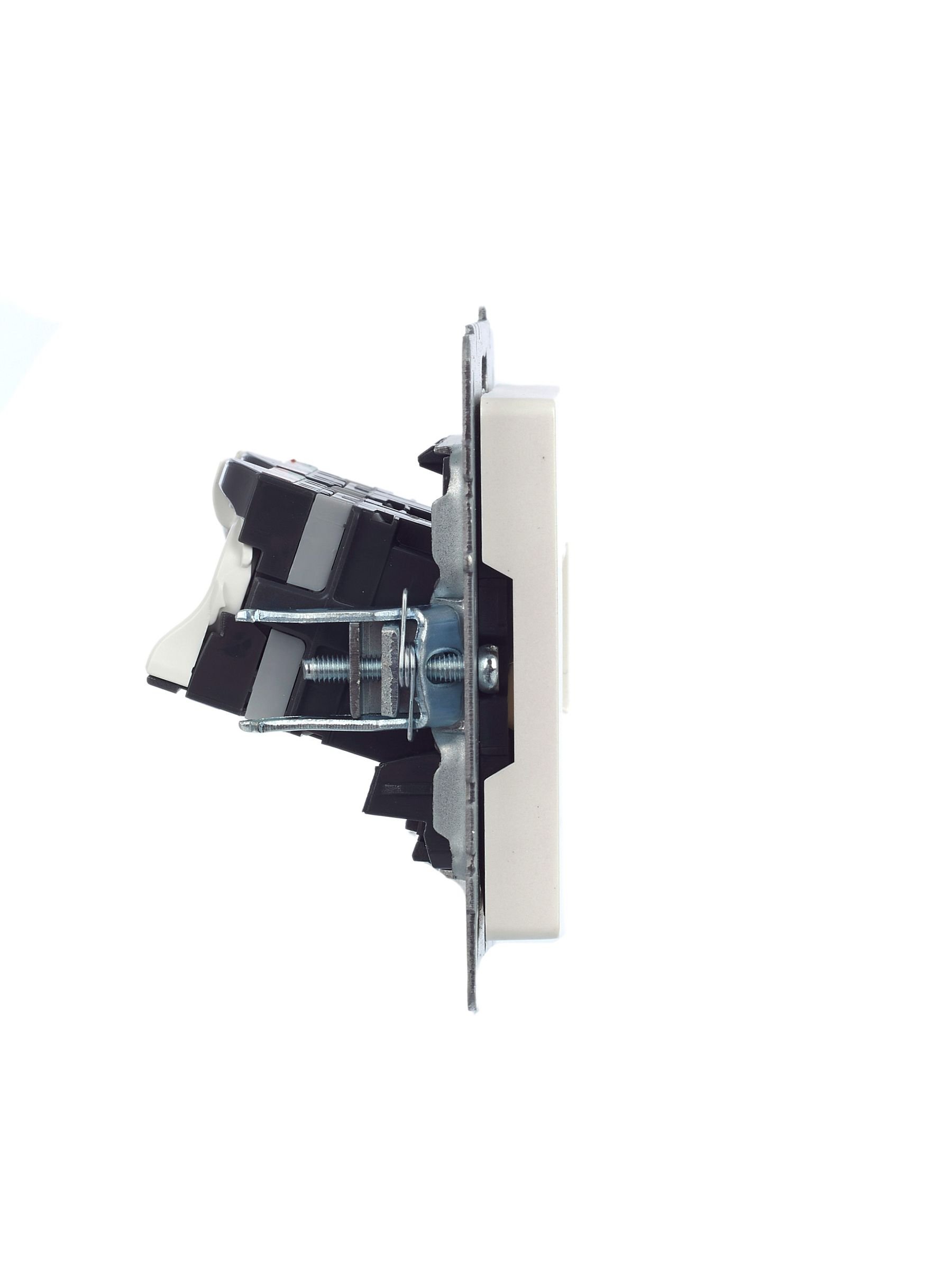 Розетка компьютерная двойная BRITE кат.5E RJ45 РК10-2-БрЖ скрытой установки жемчуг (BR-K20-1-K36)