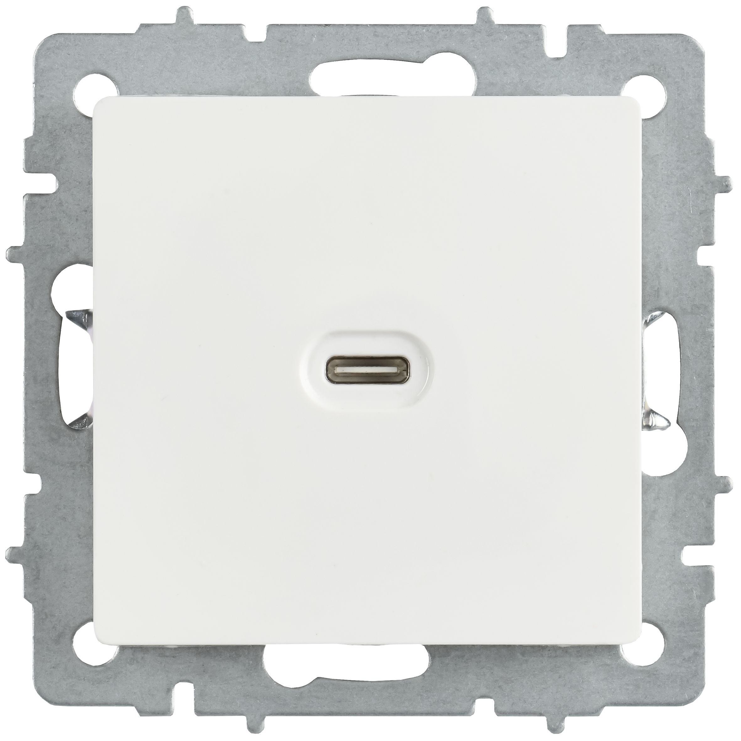 Розетка USB C BRITE 65Вт высокоскоростная зарядка РЮ12-1-БрБ скрытой установки белый (BR-U13-065-K01)