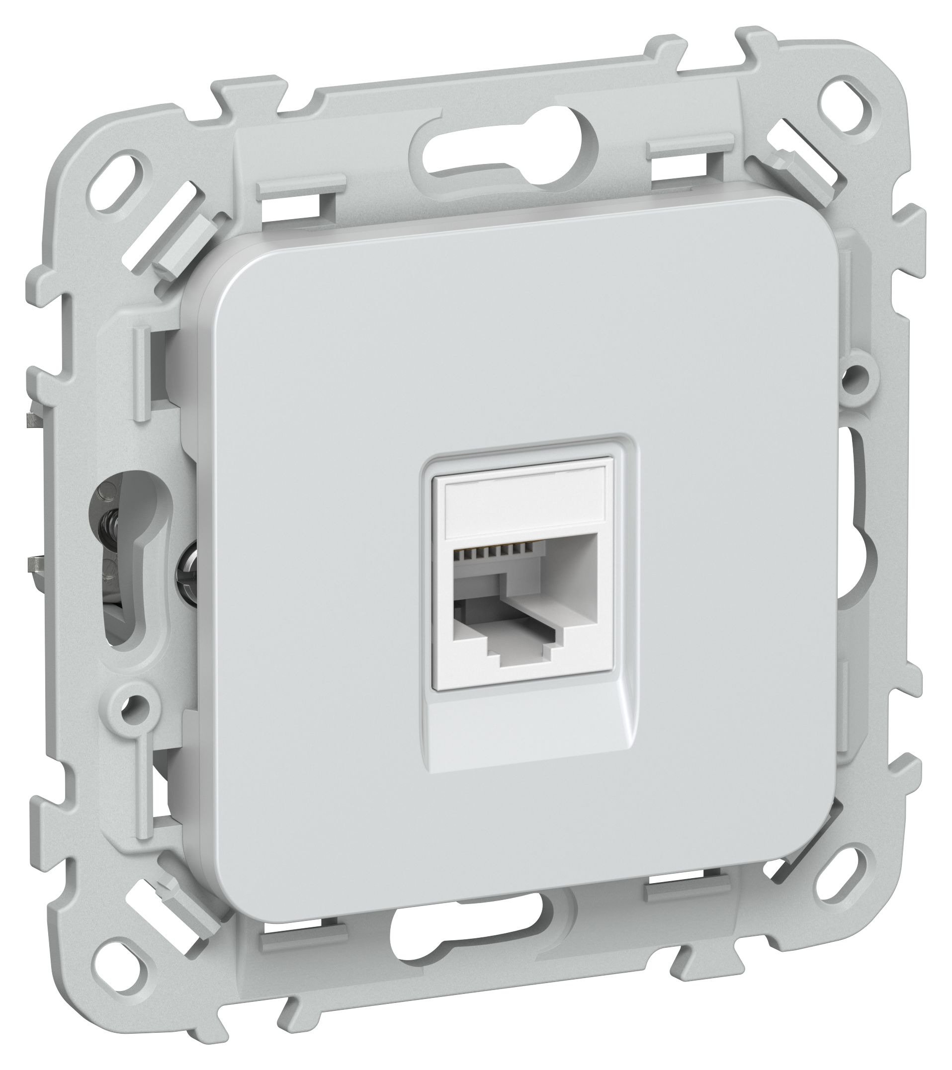 FLITE Розетка компьютерная RJ45 кат 6 UTP РК6-1-0-ФлЖ скрытой установки жемчуг (FI-K12-2-K36)