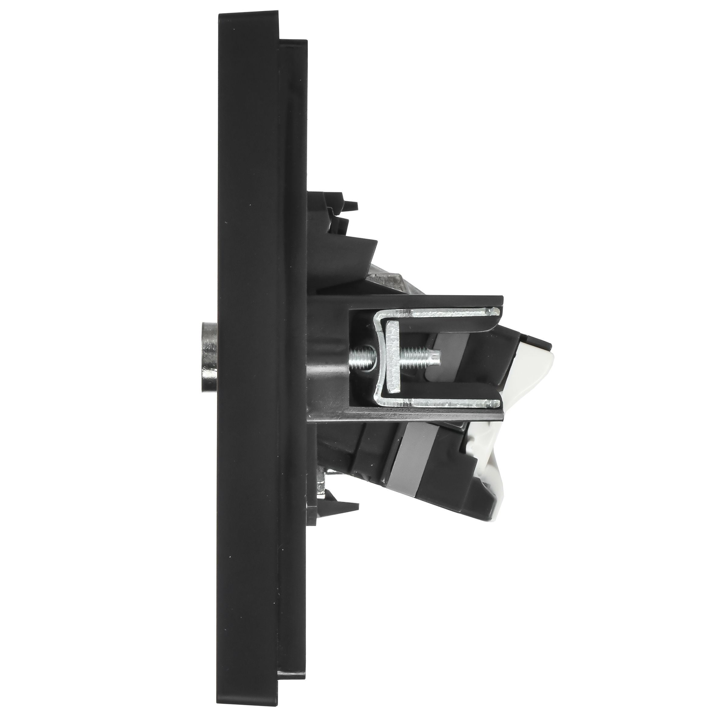 FORTE&PIANO Розетка двойная TV+RJ45 кат.5E FP136 скрытой установки черный (FP-AK20-1-K02)