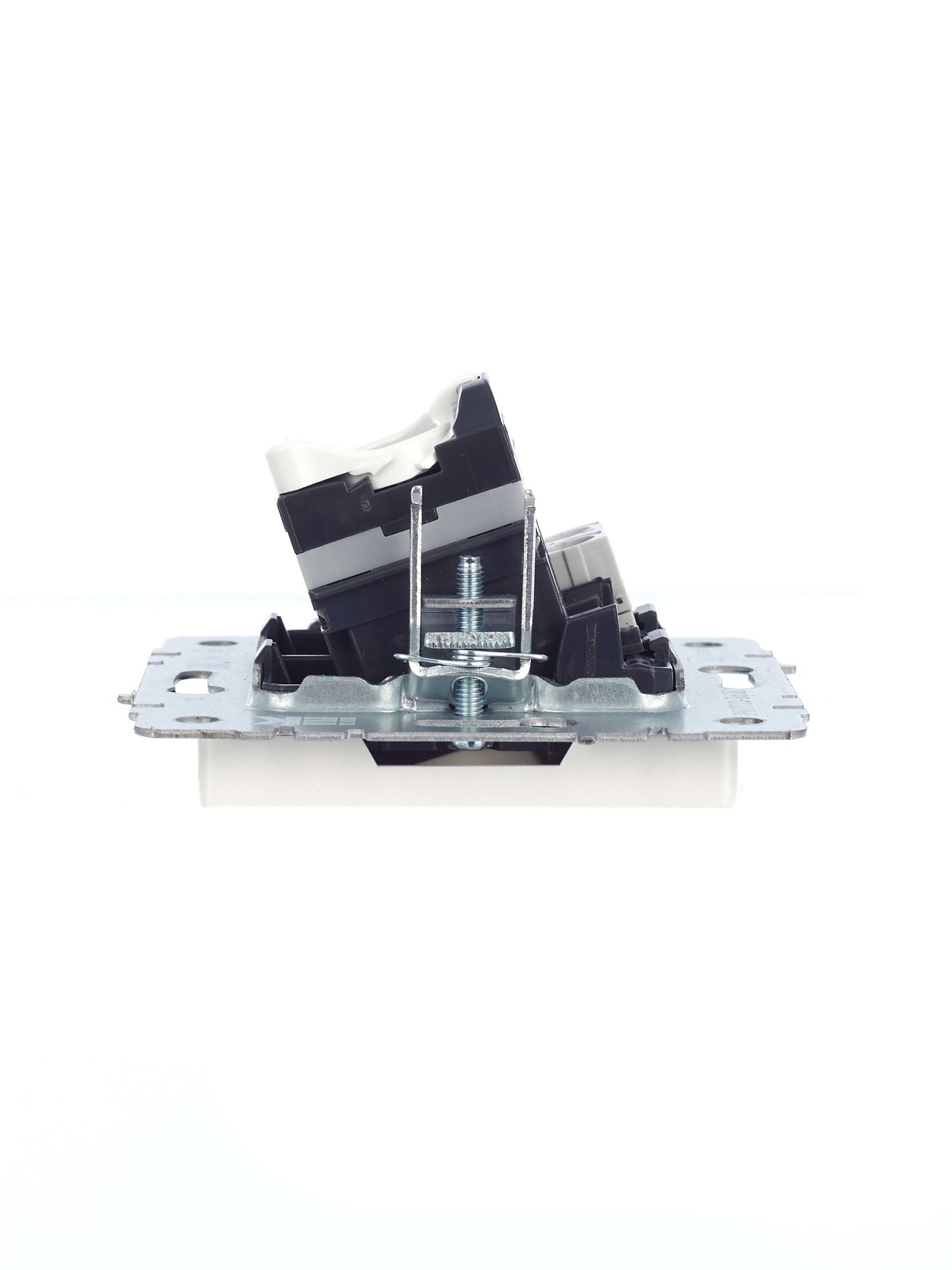 Розетка двойная RJ11+RJ45 BRITE кат.5E РК/Т12-БрЖ скрытой установки жемчуг (BR-KT20-O-1-K36)