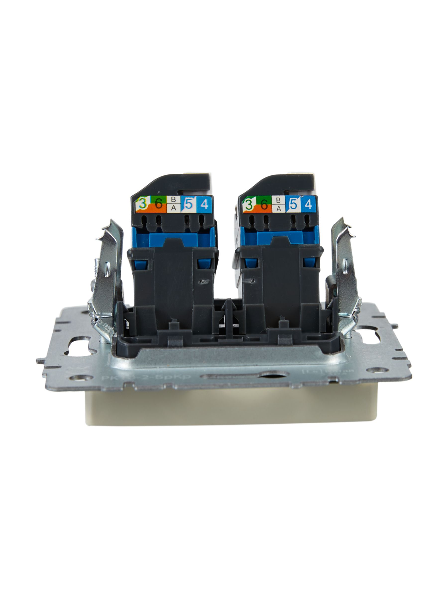 Розетка компьютерная двойная RJ45 BRITE кат.6 РК11-2-БрКр скрытой установки бежевый (BR-K20-2-K10)