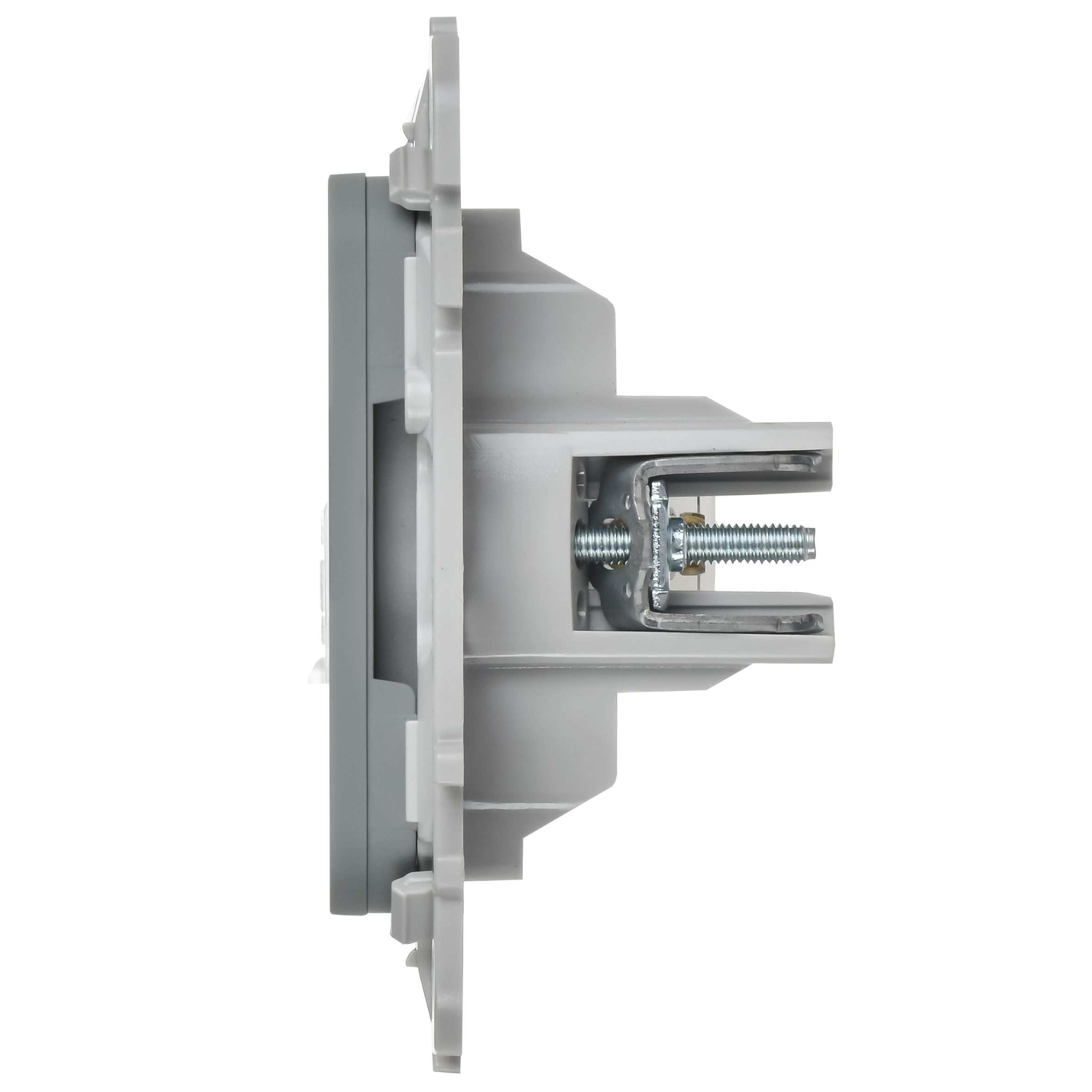 FLITE Розетка 2-местная RJ45/TV кат 5Е UTP РКТВ5е-2-0-ФлС скрытой установки серый (FI-AK22-1-K03)