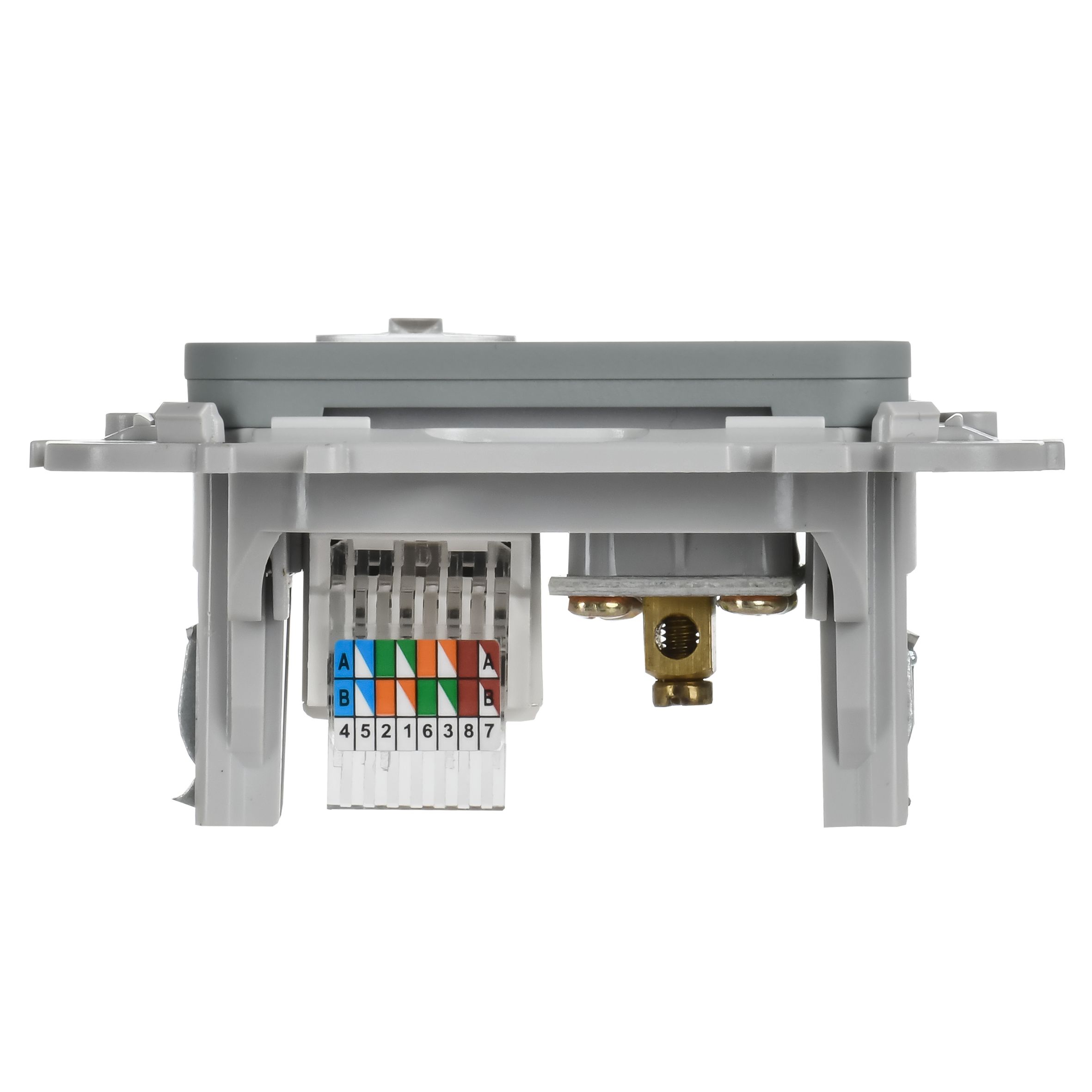 FLITE Розетка 2-местная RJ45/TV кат 5Е UTP РКТВ5е-2-0-ФлС скрытой установки серый (FI-AK22-1-K03)