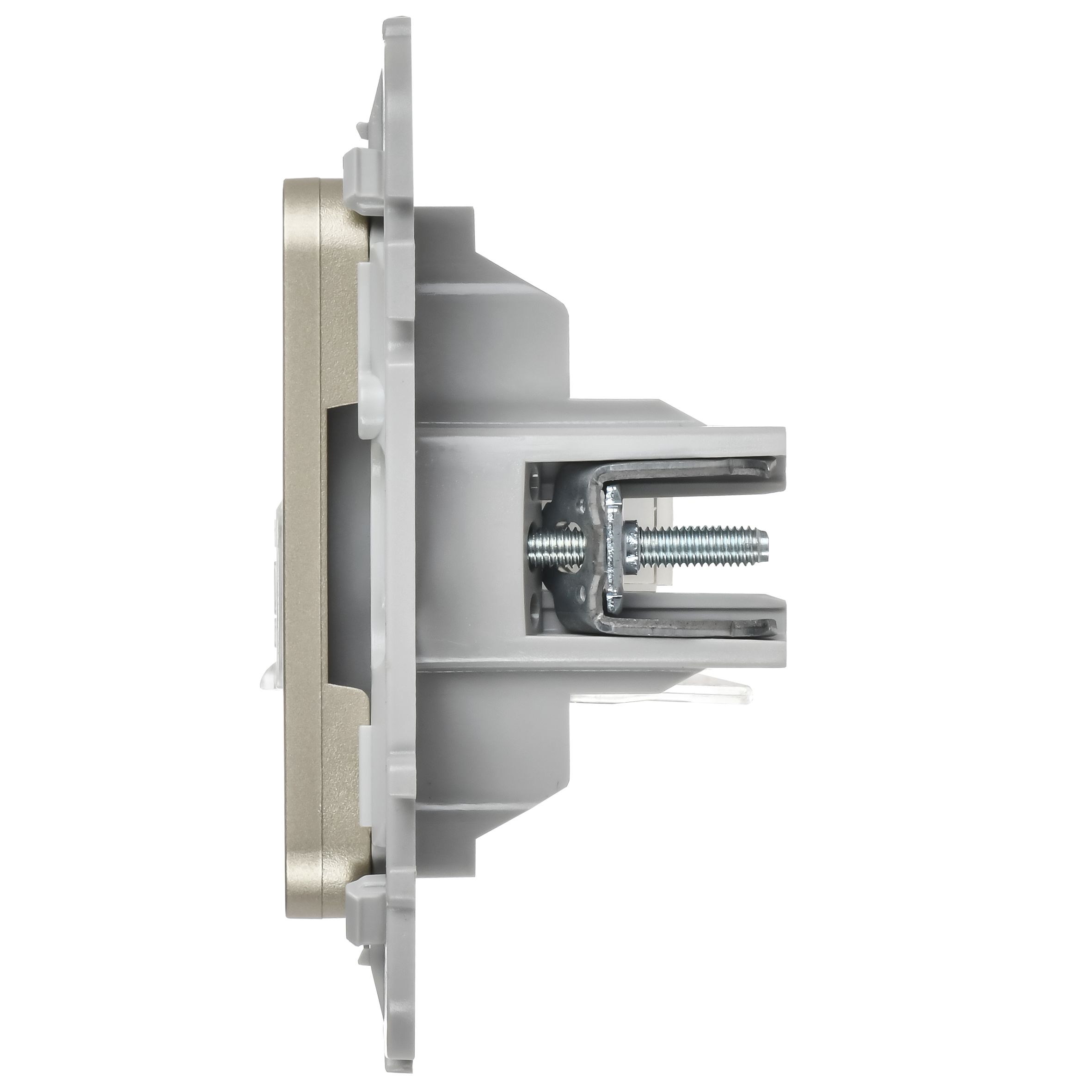 FLITE Розетка 2-местная компьютерная RJ45 кат 5Е UTP РК5е-2-0-ФлШ скрытой установки шампань (FI-K22-1-K37)