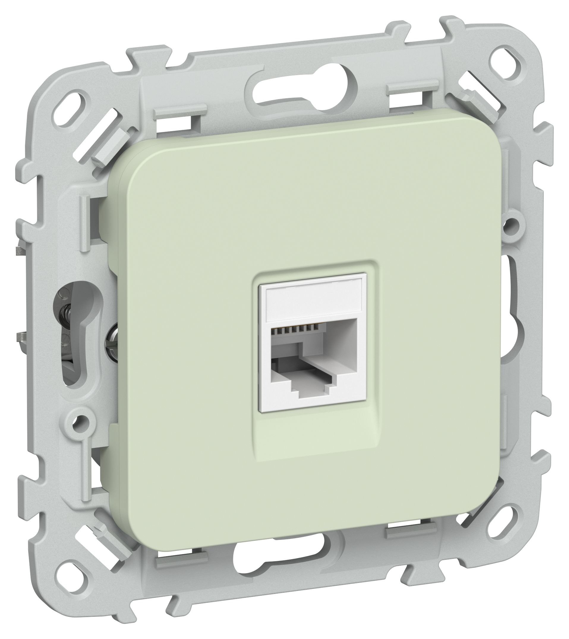 FLITE Розетка компьютерная RJ45 кат 5Е UTP РК5е-1-0-ФлП скрытой установки панг(FI-K12-1-K92)