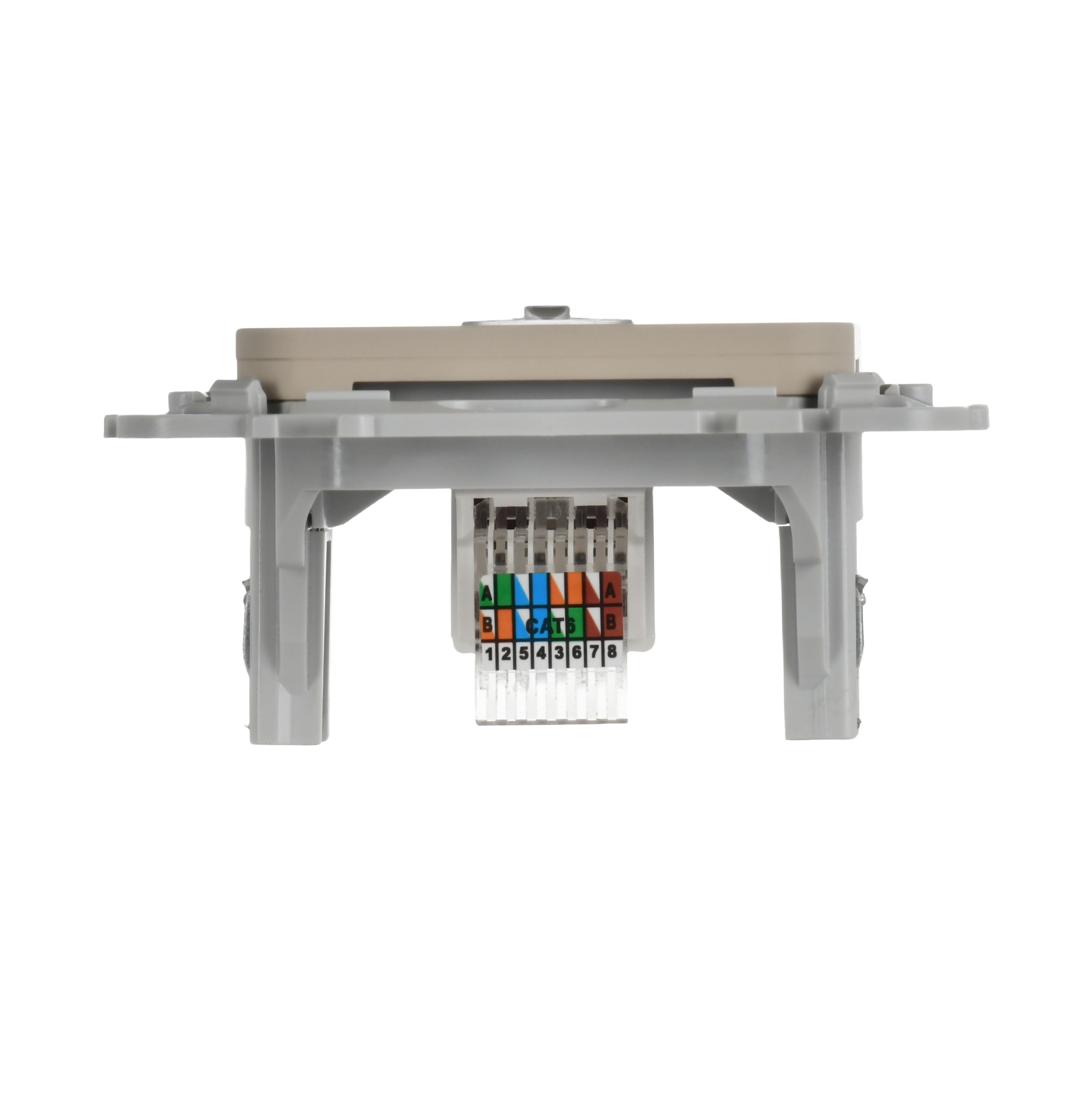 FLITE Розетка компьютерная RJ45 кат 6 UTP РК6-1-0-ФлЛ скрытой установки льняной (FI-K12-2-K88)