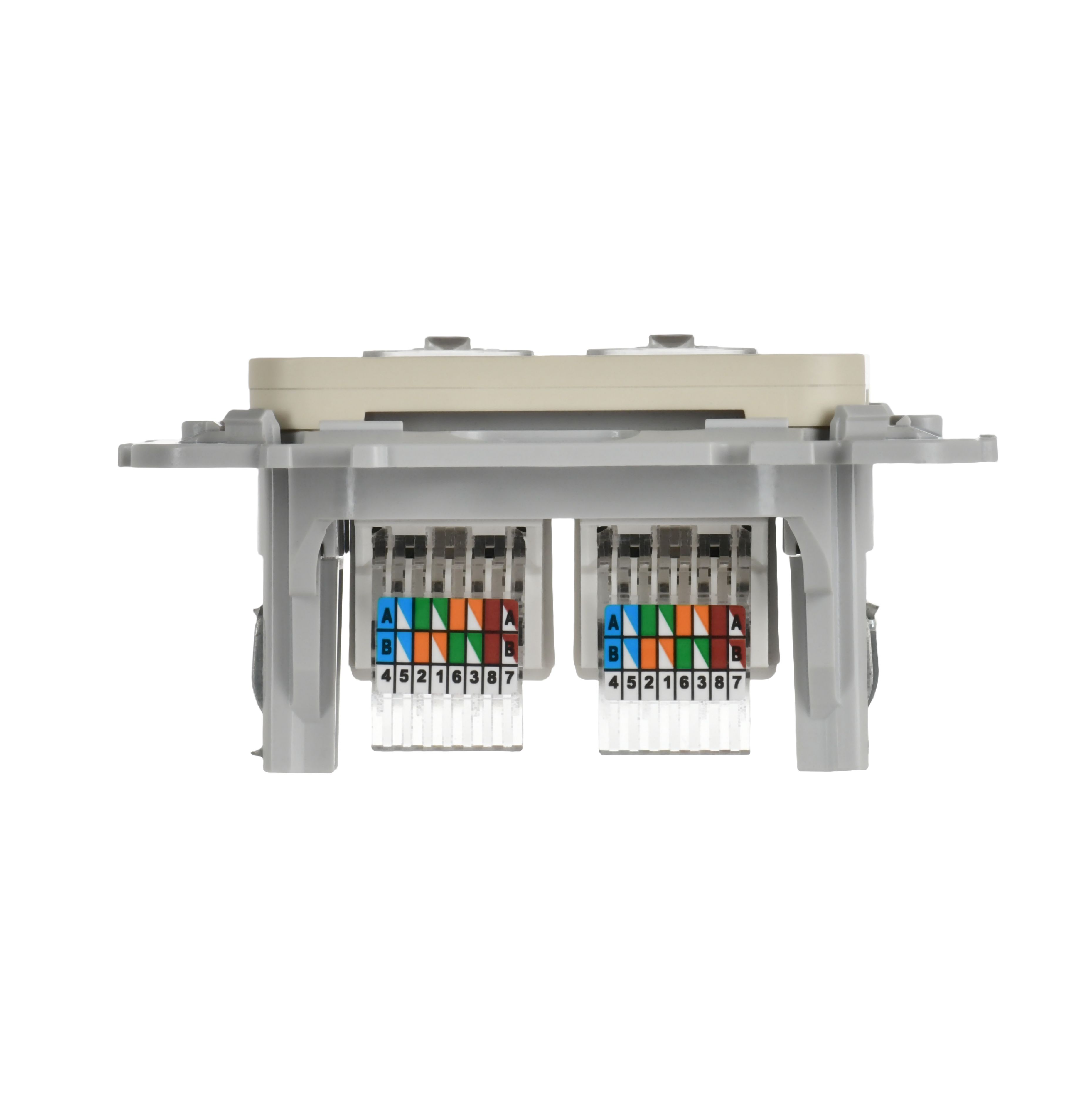 FLITE Розетка 2-местная компьютерная RJ45 кат 5Е UTP РК5е-2-0-ФлСл скрытой установки сливочный (FI-K22-1-K86)