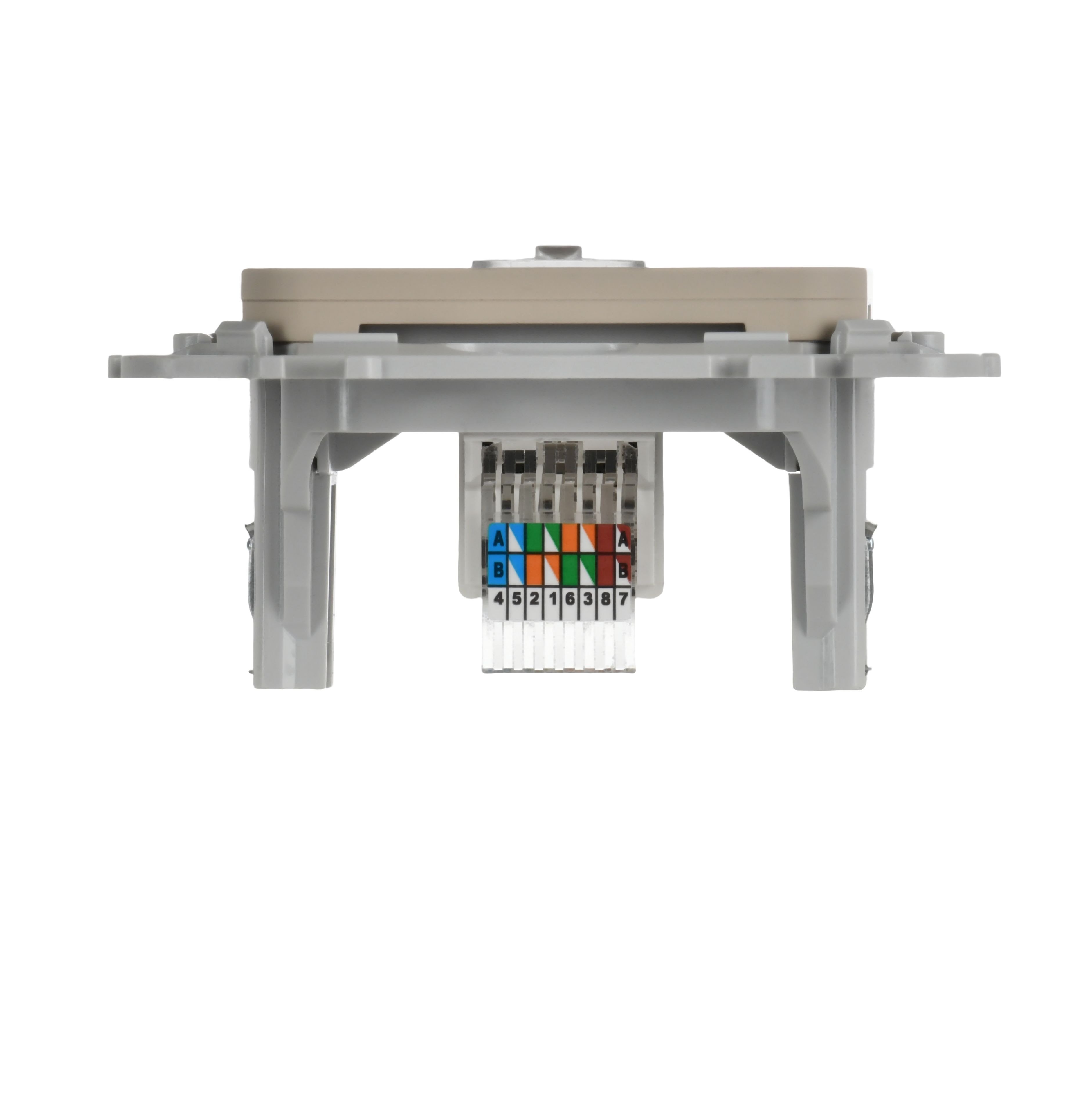 FLITE Розетка компьютерная RJ45 кат 5Е UTP РК5е-1-0-ФлЛ скрытой установки льняной (FI-K12-1-K88)