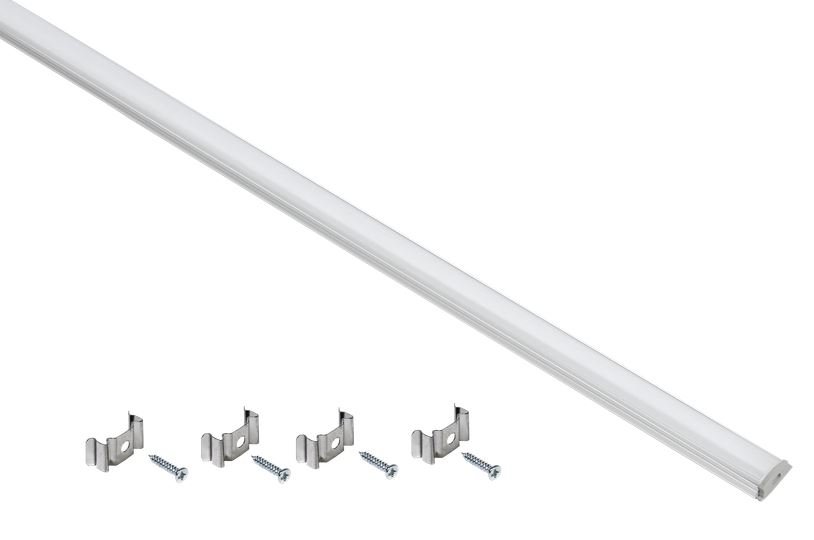 Профиль алюминиевый для LED ленты 1606 2м опал (LSADD1606-SET1-2-G1-1-12)