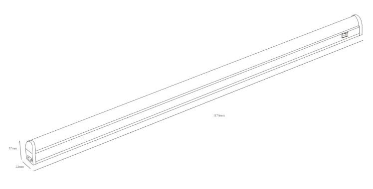 LLED-01-16W-6500-W 16Вт 6500K L1174мм (Б0019782)