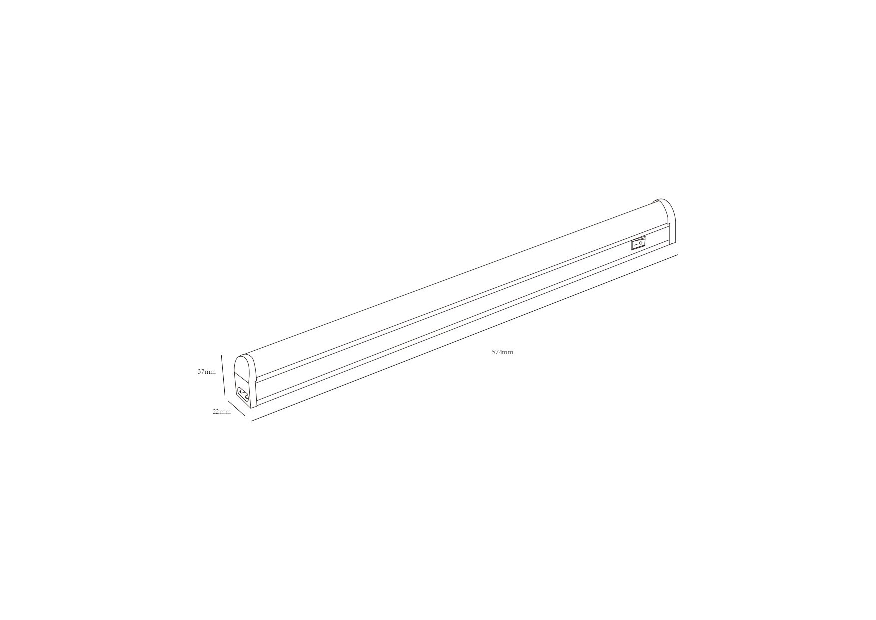 LLED-01-08W-4000-W 8Вт 4000K L574мм (Б0017425)
