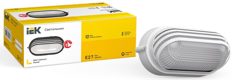 Светильник НПП1407 овал ресничка 60Вт IP54 белый (LNPP0-1407-1-060-K01)
