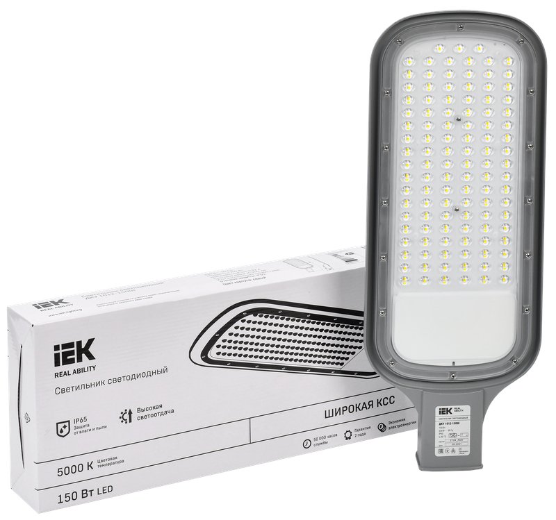 Светильник светодиодный консольный ДКУ 1012-150Ш 5000К IP65 серый (LDKU1-1012-150-5000-K03)