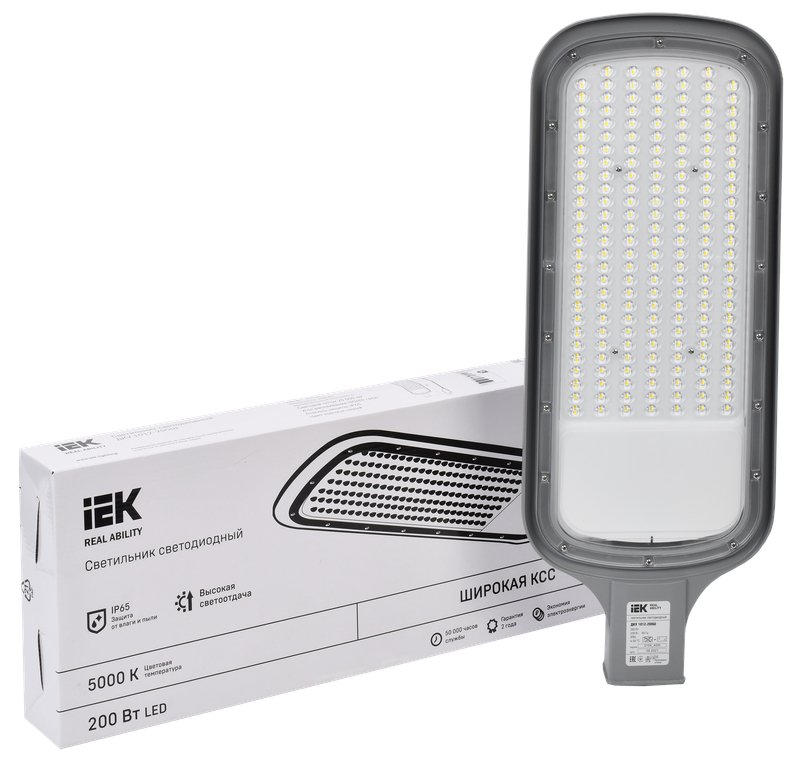 Светильник светодиодный консольный ДКУ 1012-200Ш 5000К IP65 серый (LDKU1-1012-200-5000-K03)
