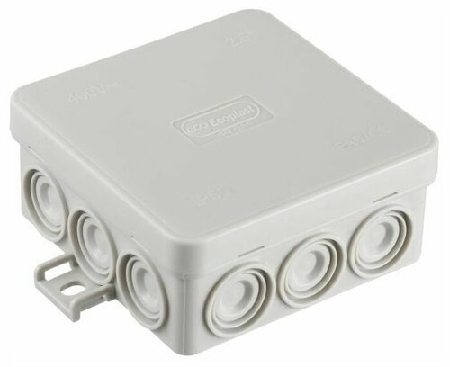 Коробка JBL085 85х85х38, 12 вых., 2P (0,15...4мм²) серая (43455HF-GR)