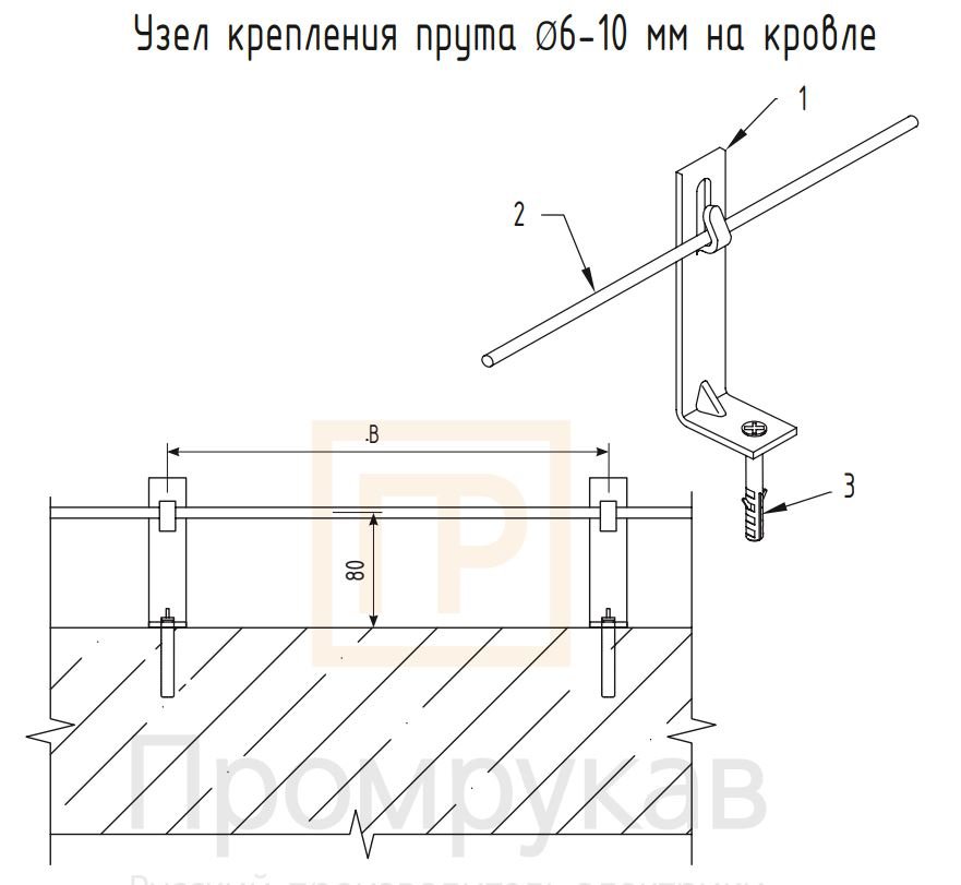 Держатель кровельный универсальный TDZ (PR08.12639)