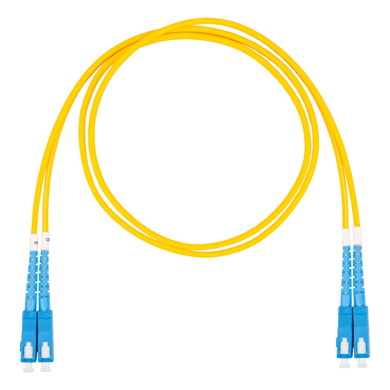 Патч-корд оптический, SC-SC, дуплекс (duplex) OS2, нг(А)-HF, 1,0 м, желтый (DR-221141)